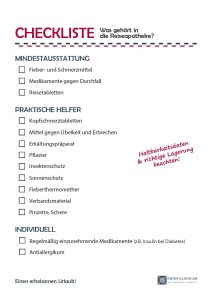 Checkliste Reiseapotheke